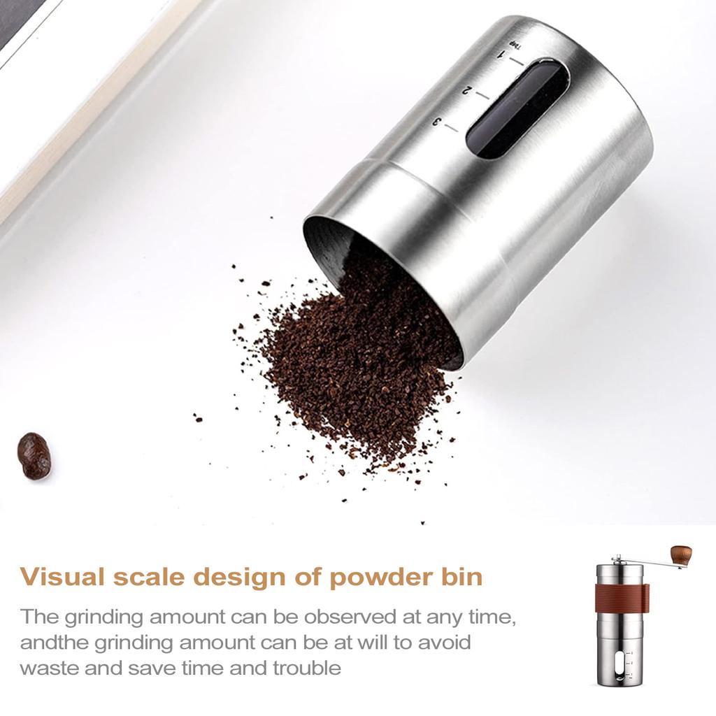Leeseph Manual Coffee Grinder, Stainless Steel Versatile Hand Crank Mill, Coffee Machine Accessories for Espresso, Turkish Brew