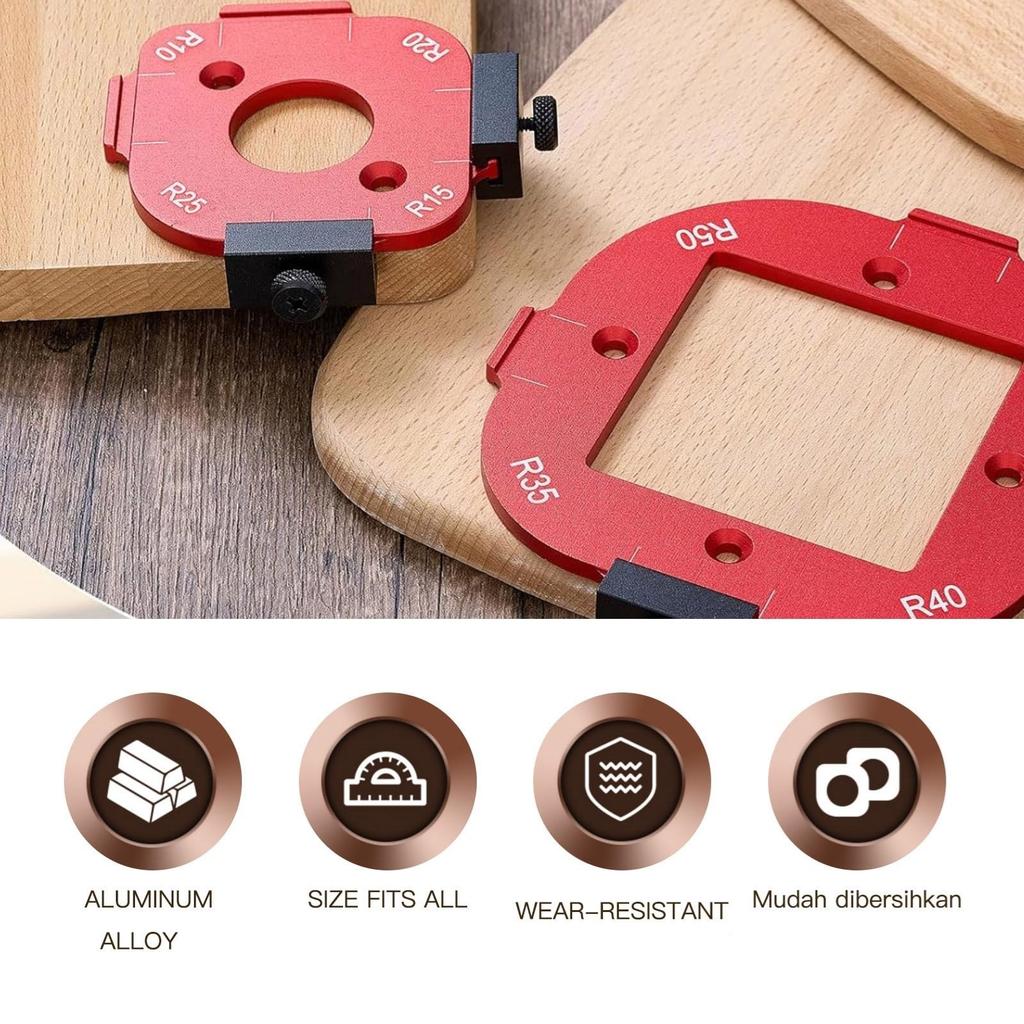 Шаблон радиуса угла фрезера, Шаблон радиуса фрезера, Алюминиевые шаблоны для фрезера для деревообработки, Угловые приспособления для фрезера