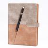 Reusable Notebook with Pen Holder Magnetic Button Faux Leather Cover Erasable Metal Binder Notepad Student Drawing Sketchbook School Office Supplies