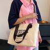 Холщовая сумка-тоут и сумка через плечо большой вместимости в корейском стиле для женщин - Модная студенческая сумка