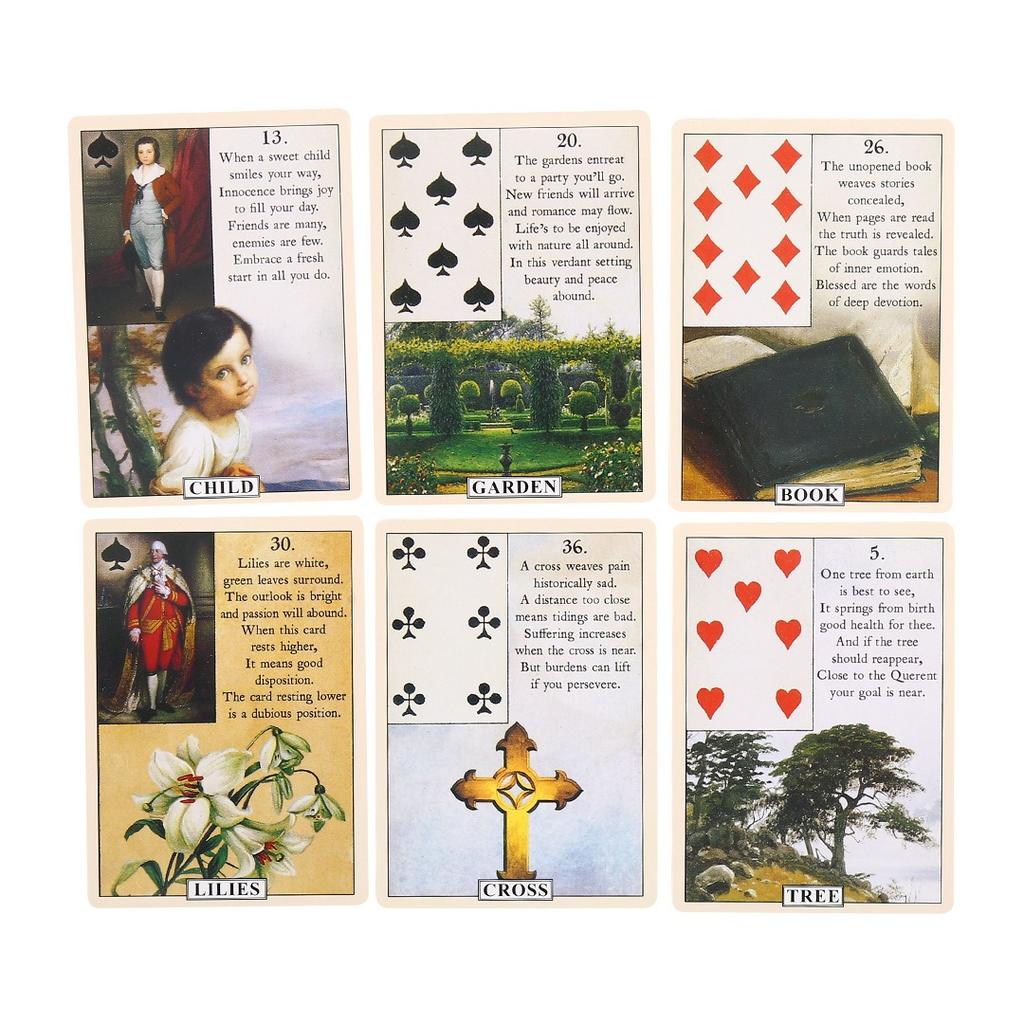 Карты Оракула Ленорман Синяя Птица A 38 Карта Таро Английский для Гадания Настольная Игра