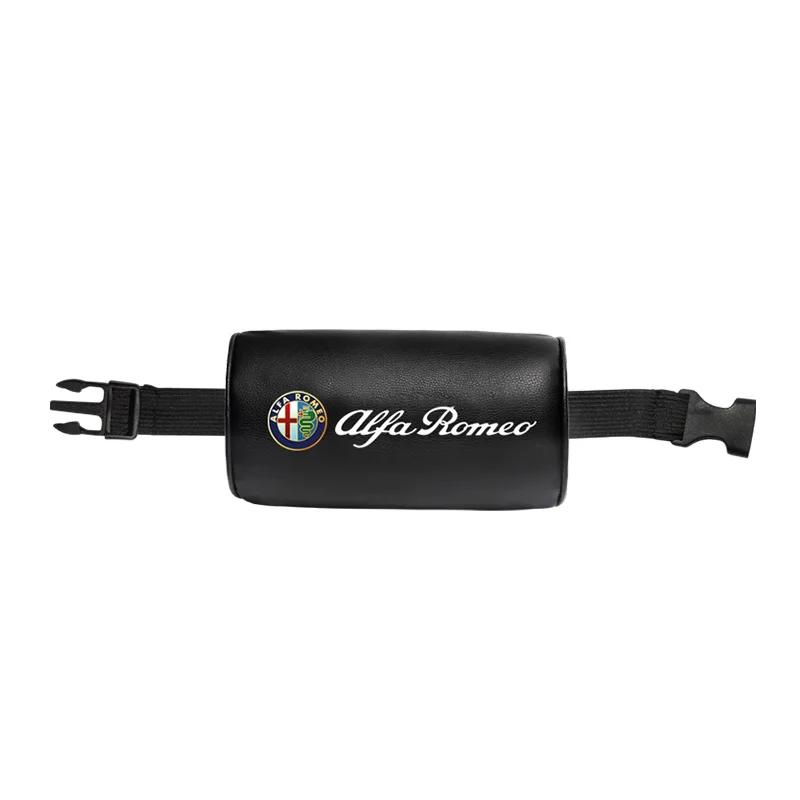 Car Stickers For Alfa Romeo Car Leather Headrest Pillowcase Seat Belt Shoulder Pad For Alfa Romeo 4C 159 Spider Giulia Giulietta
