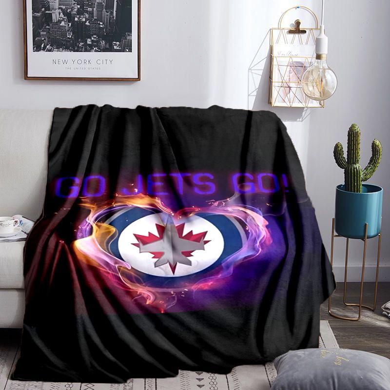 Winnipeg Spirit Throws Blanket Flannel Blankets Plush for Couch Bed Gifts for Men Women Travel picnic blanket Christmas fan gifts