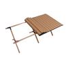 Портативный кемпинговый столик с тремя ножками, легкий складной стол из дерева цвета Roll Up Top