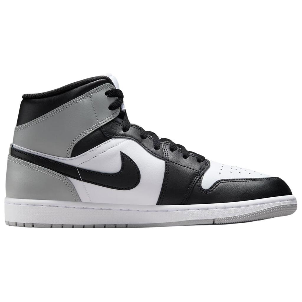 Кроссовки Air Jordan 1 Mid Barons Мужские Белый Черный Светло-Дымчато-Серый DQ8426-101