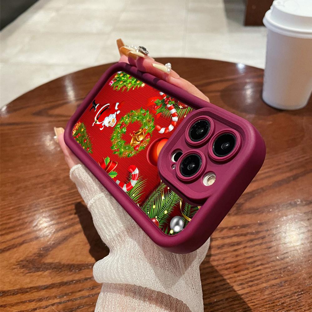 N111 Merry Christmas art Happy New Year Мягкие чехлы для телефонов Angel Eyes для iPhone 16 15 14 13 11 Pro Max 8 7 6s Plus 12 mini XR XS Max Противоударный чехол