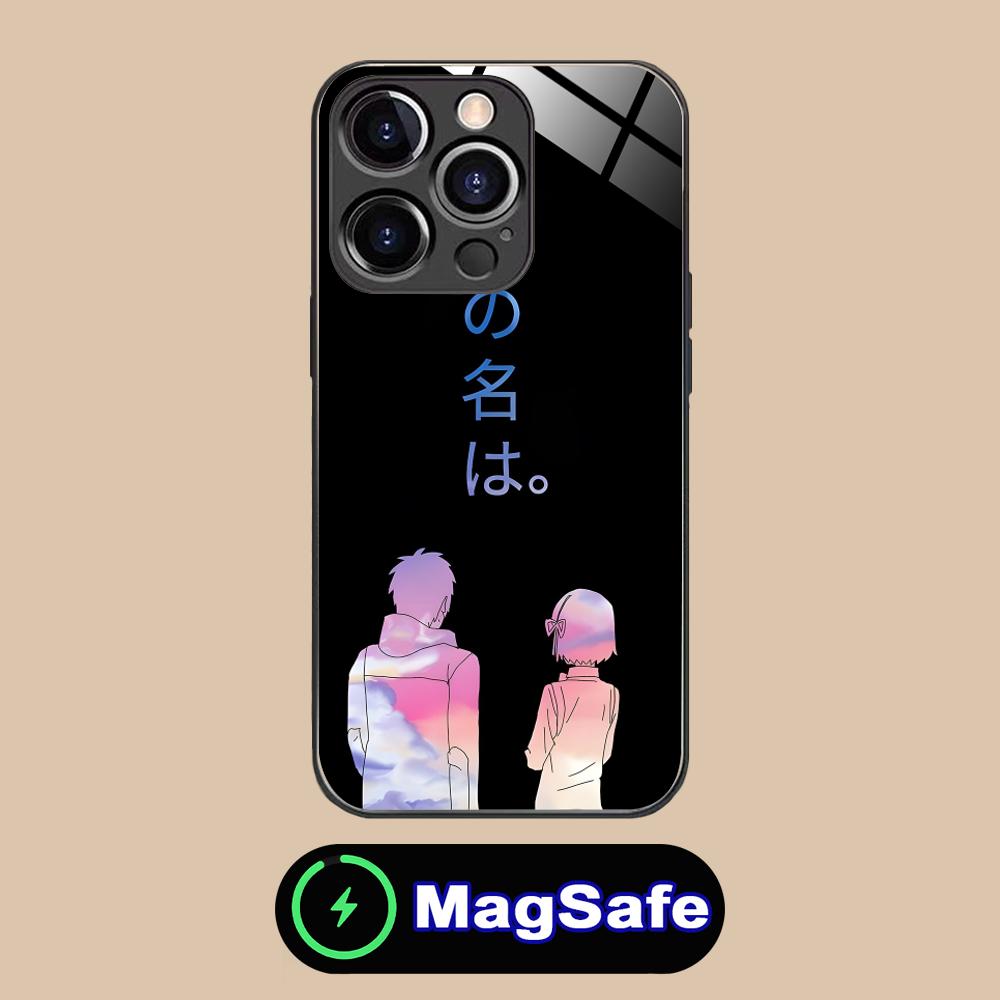 Аниме Твое имя Чехол для мобильного телефона для iPhone 16 15 14 13 12 11 Pro Max Plus Mini MagSafe Стекло Цветная печать Роскошные мобильные телефоны