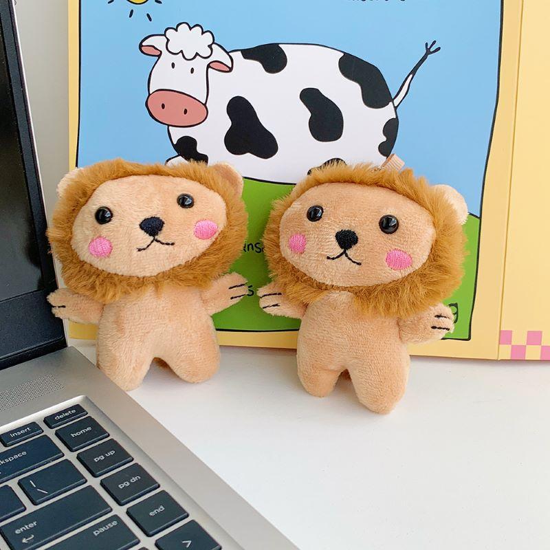 New Lion Children's Toy Plush Keychain Dolls Pendant Clothing Backpack Accessories Stand