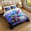 3Pcs Bedding Set Custom Name Text, 1 Sheet 2 Pillowcases Home Bed DecorArcane