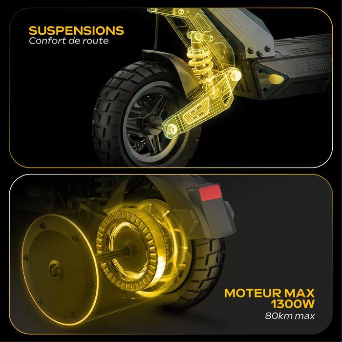 UrbanGlide GTP4 Adult Electric Scooter 80 km Range - 11" Tubeless All-Terrain Tires - 48V Battery - Double Brake