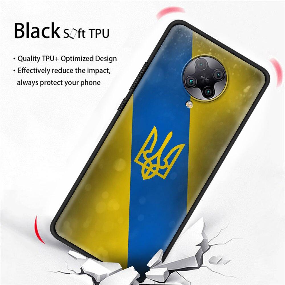 Роскошный чехол с рисунком флага Украины для Xiaomi Mi Poco X3 NFC M3 Pro Note 10 Lite 11 10T Pro 5G 9T, силиконовый чехол для телефона, черный чехол