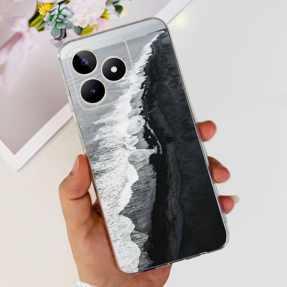 Чехол для телефона Realme Note 50 Realme Note50 4G RMX3834 2024 Модный Крутой Расписной Мягкий Силиконовый ТПУ Чехлы