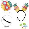 Hawaiian Party Headband Felt Luau Head Boppers Palm Tree Flamingo Pineapple Headbands for Summer Beach Themed Party Favors