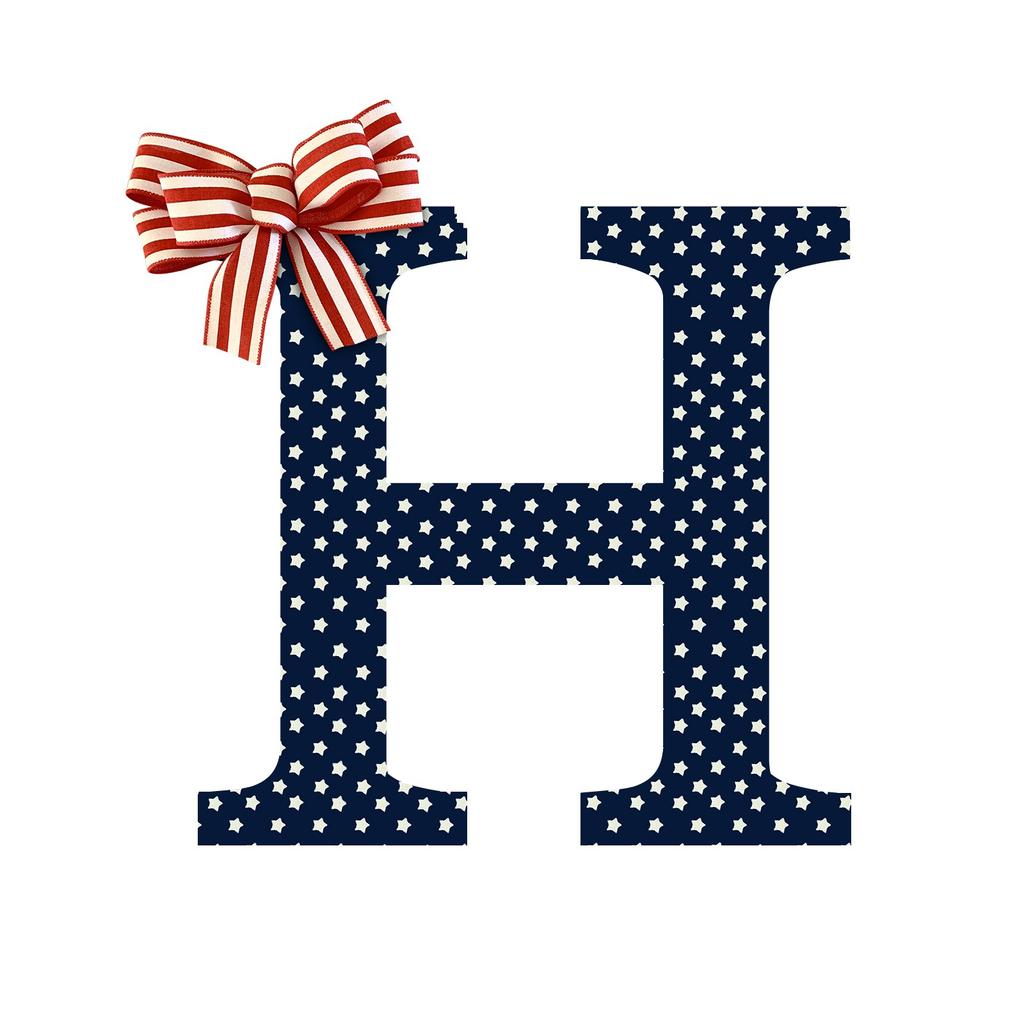 26 Letter House Sign 4th Independence Day Wooden House Sign Decoration