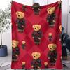 Винтажное праздничное флисовое одеяло с принтом POLO Bear для взрослых, супермягкое, теплое, универсальное, для путешествий, офиса, дома