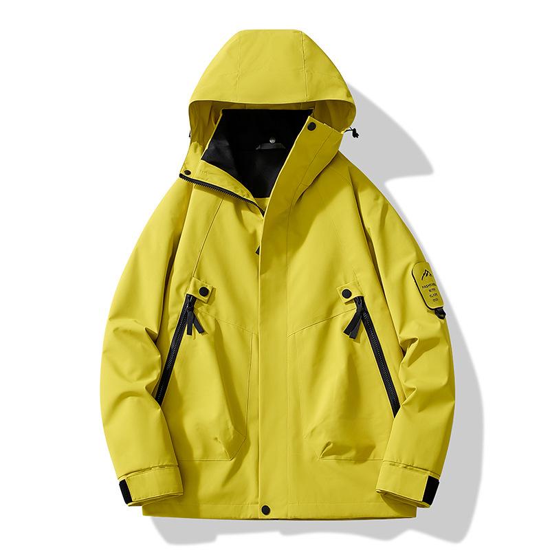 Windproof Waterproof Fleece-Lined Mountain Windbreaker Jacket for Skiing & Hiking