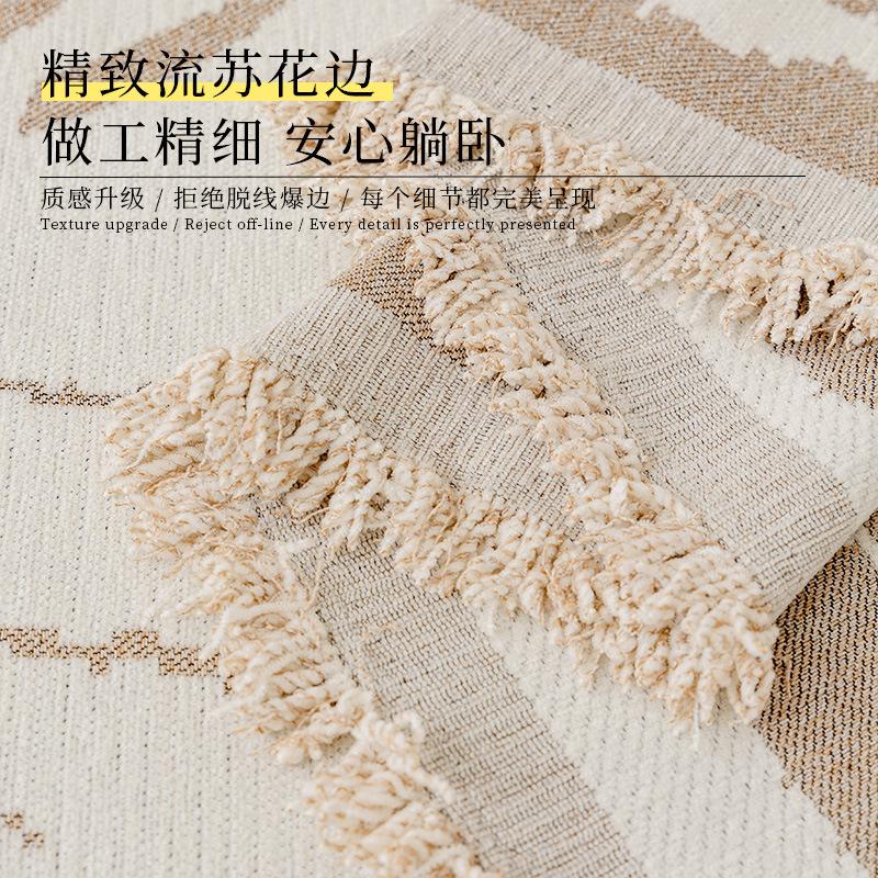 Чехол на диван для гостиной, всесезонное универсальное противоскользящее пылезащитное сиденье, подушка из синели, жаккардовое полное покрытие, изысканное одеяло