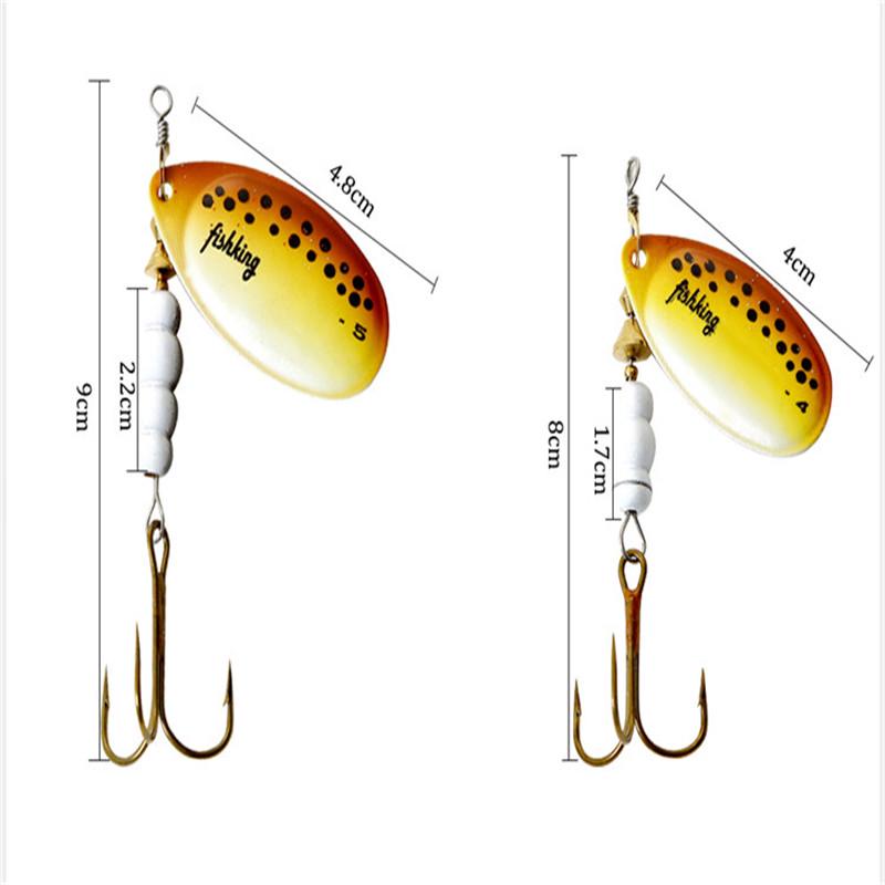 Рыболовная приманка FISH KING Spinner Bait, 1 шт., жесткая приманка для окуня, ложка с тройным крючком, снасти высокого качества