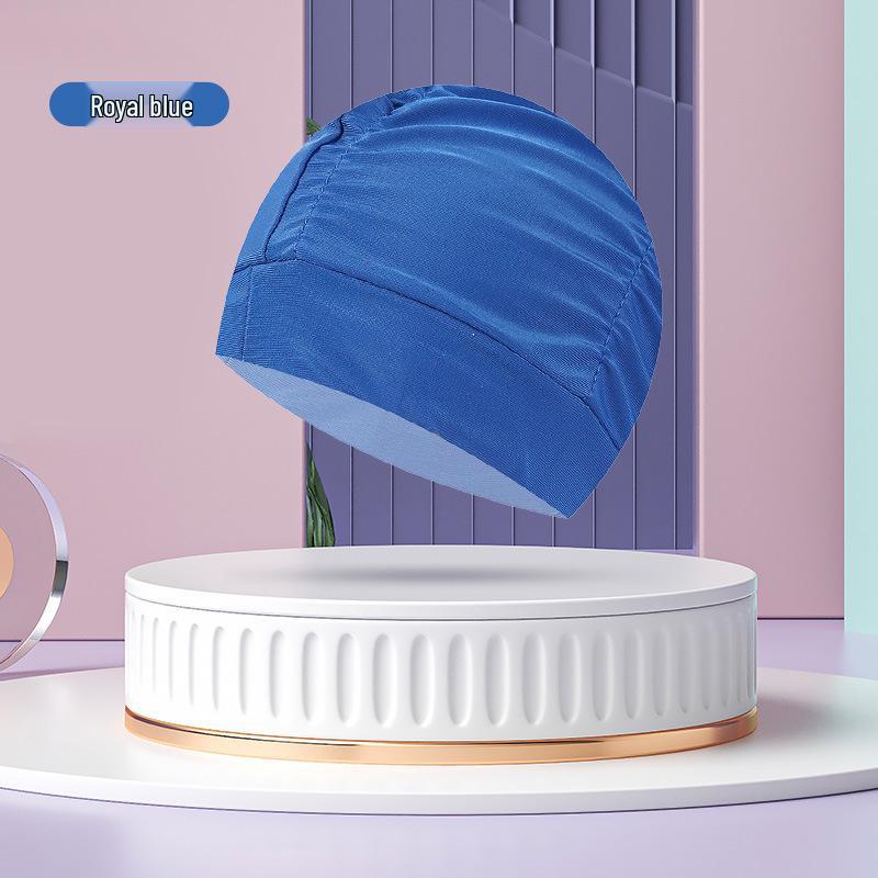 Unisex Adult Pleated Swim Cap – Fashionable, Non-Tightening with Hair and Ear Protection