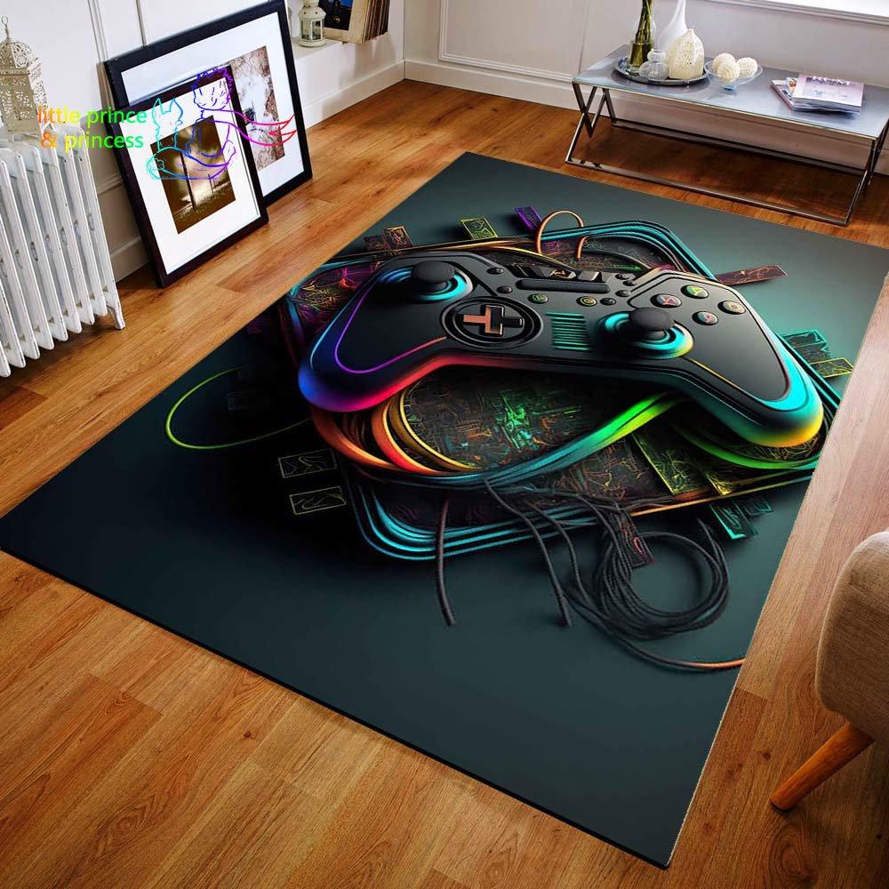 Геймерский контроллер, игровой ковер с 3D принтом для гостиной, коврики для кемпинга, противоскользящий коврик, коврик для йоги, подарок для мальчика
