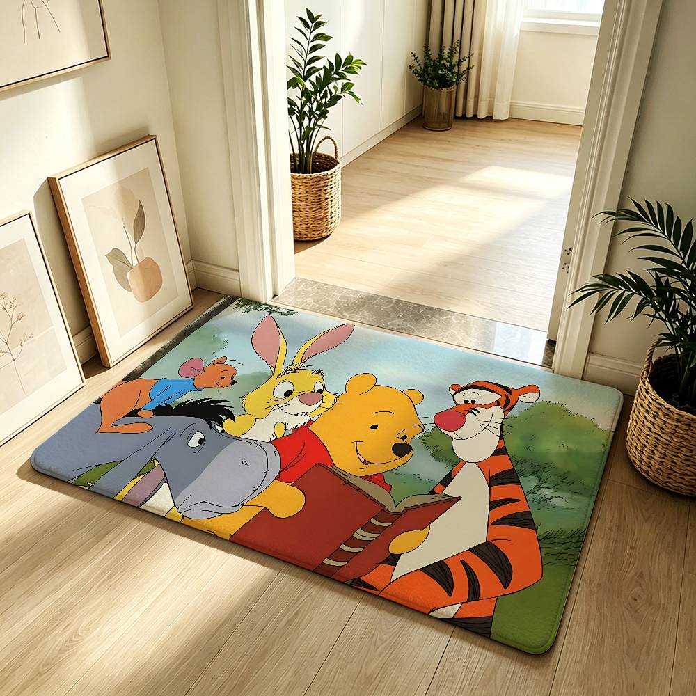 Classic Anime-W-winnie-T-the-P-poohS Kawaiii Carpet Bathroom Anti-slip Mat Home Decoration Mat Entrance Mat Scratch-resistant