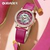 Женские повседневные механические часы OUBAOER с циферблатом с римскими цифрами, водонепроницаемый дизайн