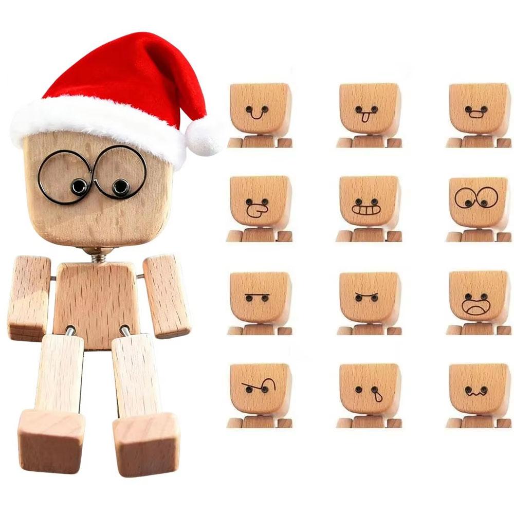 Трясущаяся деревянная фигурка человечка, забавная фигурка-болванчик, декор приборной панели автомобиля, маленькие куклы-ботаники, автомобильные аксессуары, украшения для автомобиля, креативные подарки