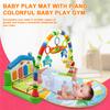 Baby Play Mat with Hanging Rattle Toy Light & Music Crawling Mat Kids Activity Gym Fitness Play Piano Game Blanket Early Educational Musical
