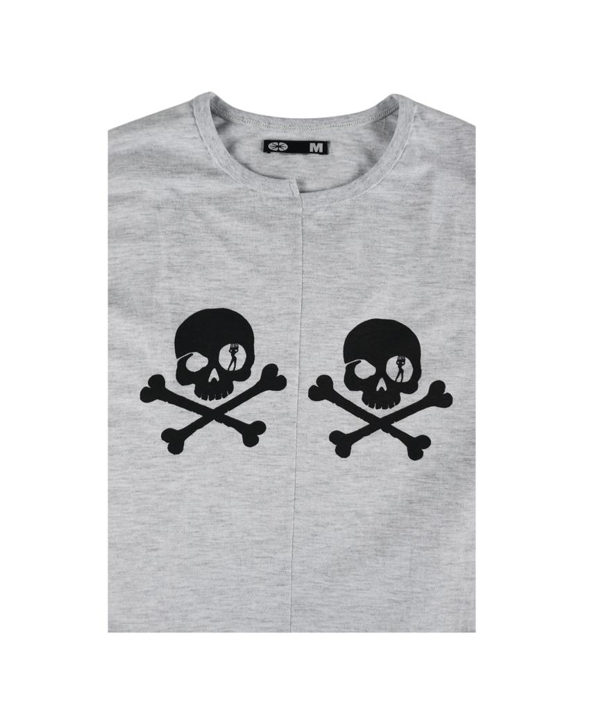 Футболка Ialtial Two Skull Меланж Белый