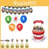 Набор принадлежностей для дня рождения в стиле Roblox, включающий яркий баннер, воздушные шары и топперы для торта для детей