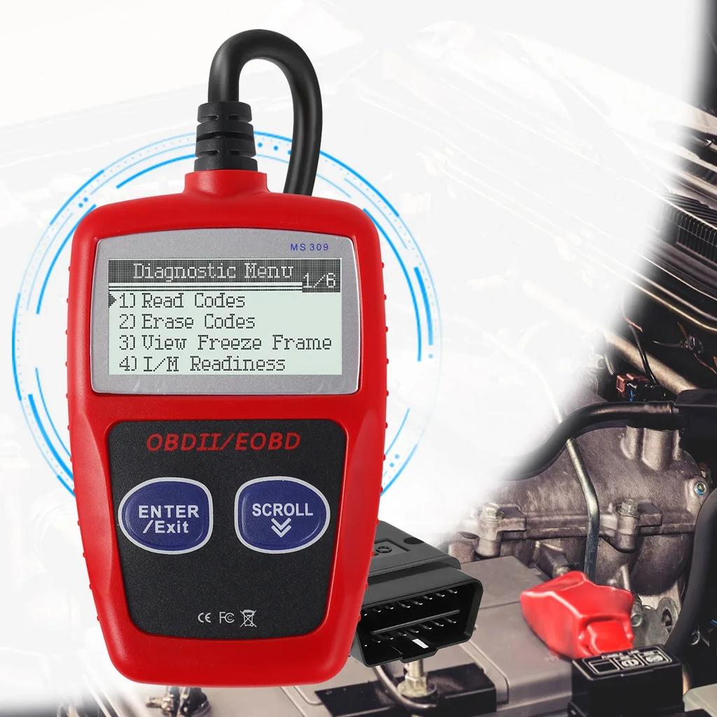 Инструмент для диагностики автомобиля OBD2 сканер считыватель кодов автомобиля MS 309 OBD 2 Диагностический двигатель автомобиля лучше, чем ELM327 считыватель кодов неисправностей автомобиля
