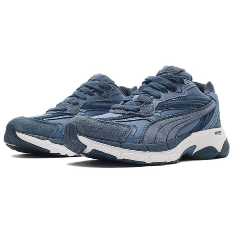 Puma Teveris Nitro Изношенные Простые Универсальные Тканевая Сетка Амортизация Прочные Низкие Повседневные Беговые Кроссовки Мужские кроссовки Синие 390033-02