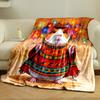 Guinea Pig Fiesta with Fireworks print blanket soft and cozy perfect for the living room bed sofa or a nap,gift