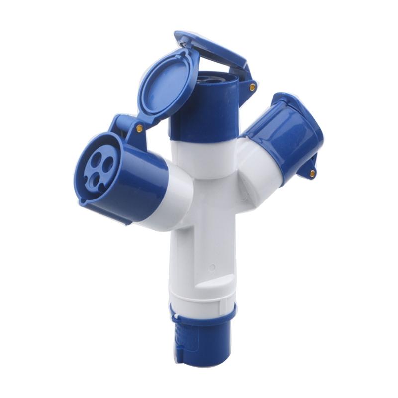 16A 2/3-ходовой разветвитель, устойчивый к коррозии, электрический сетевой адаптер для подключения караванов, автодомов