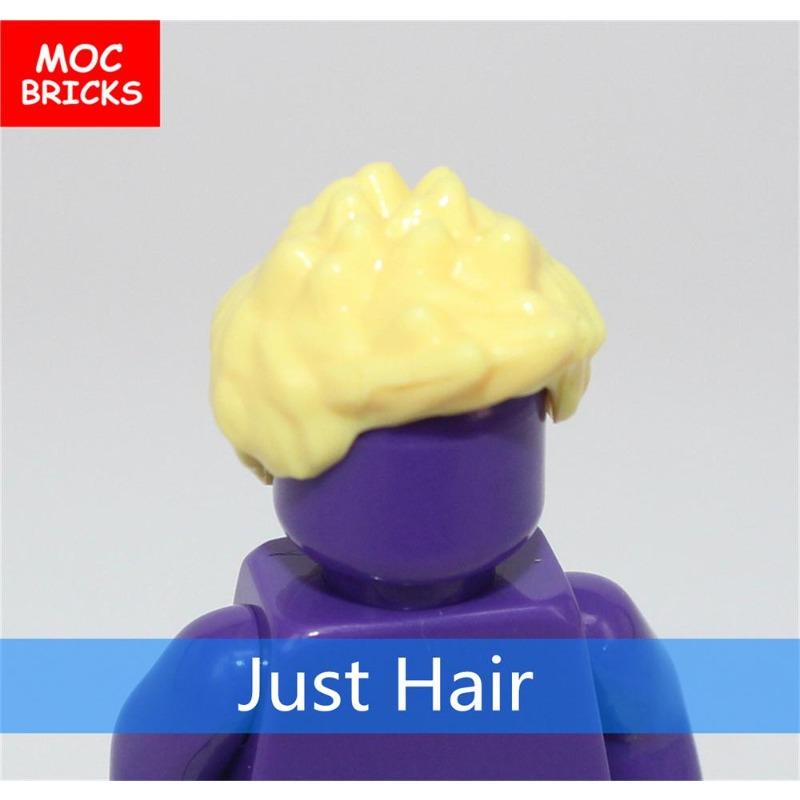 10 шт./лот Кирпичики MOC Мужские прически Модель Фигурка Игрушка Детские Образовательные Строительные Блоки Собранные Игрушки