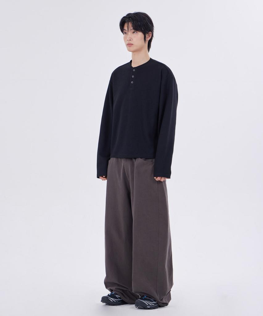 GLW Однотонная вафельная укороченная футболка-henley Черная