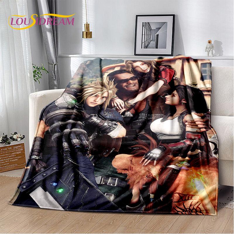 Мягкое плюшевое одеяло серии Final Fantasy Games Gamer, фланелевое одеяло, одеяло для гостиной, спальни, кровати, дивана, чехол для пикника