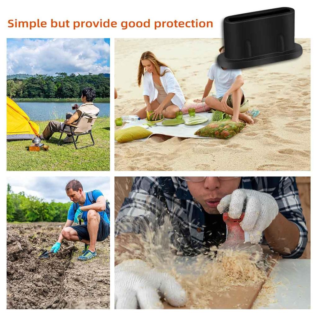 Пылезащитная заглушка Type-C Силиконовая заглушка для порта USB C Защита порта зарядки Совместима с большинством телефонов и ноутбуков с USB C Черная