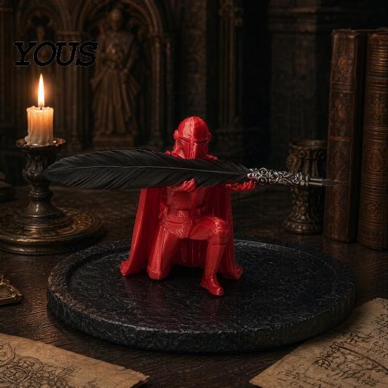 Декор для офиса в стиле Dark Academia, Держатель для ручек «Воин», 3D-печатный стоячий держатель для карандашей, Декоративная готическая подставка, Забавный настольный органайзер для дома, Аксессуары