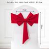 Ready Made Chair Bands Solid Color Satin Ribbon Bows  Wedding Banquet Events Decoration