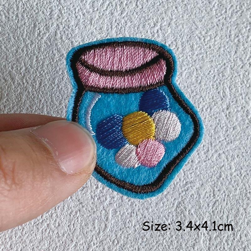 Cartoon Animals Embroidered Iron Patch For Clothing DIY Striped Sewing Patch