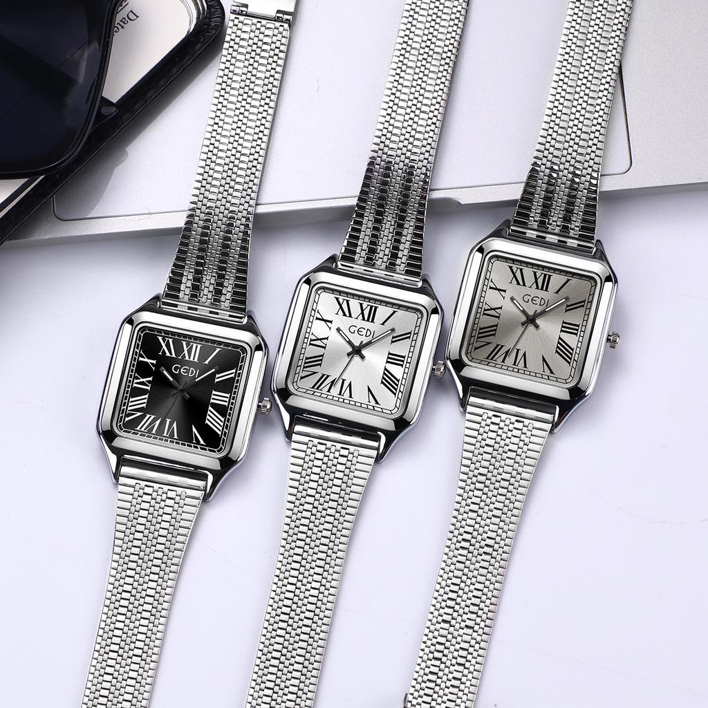 Часы Light Luxury Small Square, Женские часы с простым циферблатом и стрелками, Изысканный модный нишевый дизайн, Высококачественные кварцевые часы