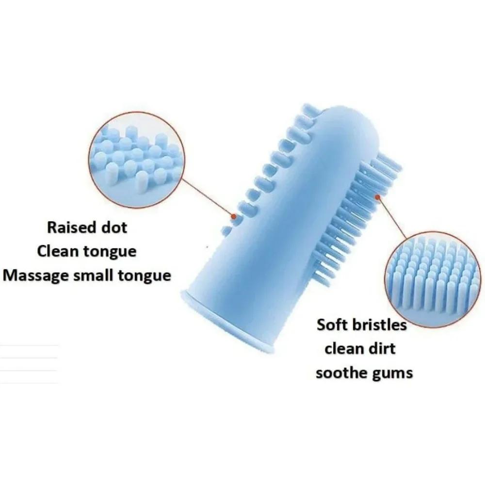 1/3/5/10 шт. Зубная щетка для чистки зубов собак и кошек на палец с футляром для хранения | Щетинки из пищевого силиконового каучука