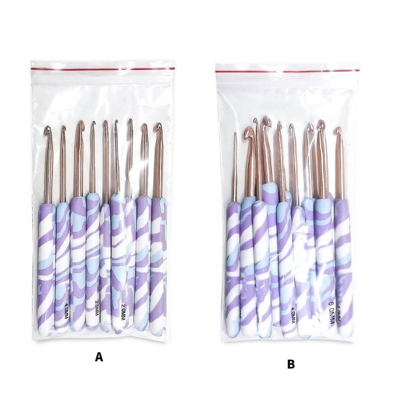 9/11 шт. Эргономичная ручка Крючок для вязания Эргономичная ручка Крючок для вязания Спица для начинающих взрослых 2,0 мм-6,0 мм ИЛИ 2,0 мм-8,0 мм