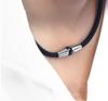 FUANNA Men's Magnetic Necklace [Suitable for All Seasons] (Black + Black, 50cm)