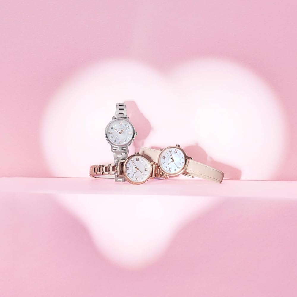 AngelHeart Sakura Time Солнечные часы Водонепроницаемые Сапфировое стекло Белый перламутровый циферблат SKR24P-PK-J Женские