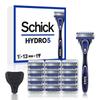 Набор: Рукоятка бритвы Schick Hydro 5 Original + 13 Картриджей + Чехол (1 комплект)