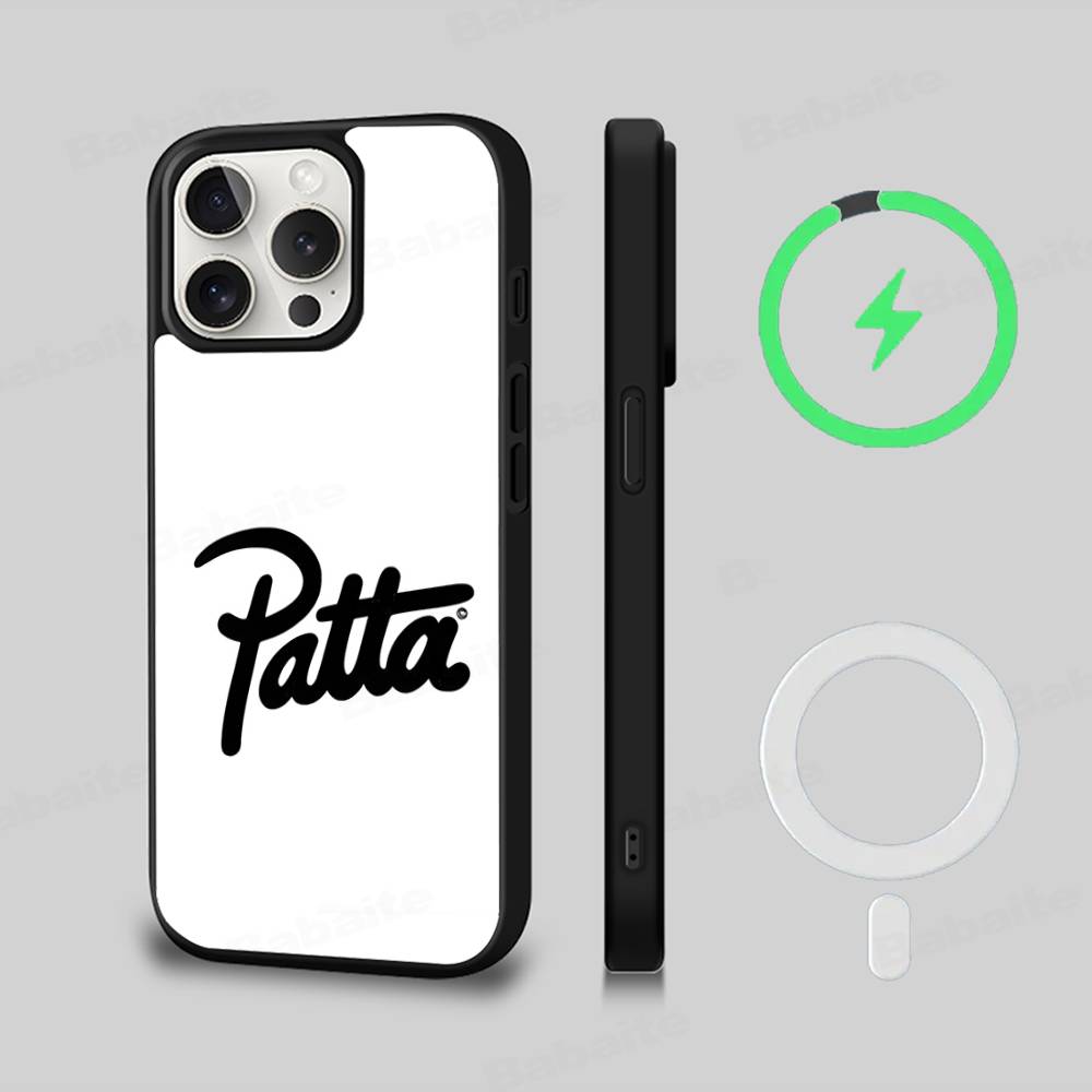 Модный магнитный чехол P-patta для iPhone 16 15 14 13 12 11 17 Pro Max Plus, чехол с поддержкой беспроводной зарядки