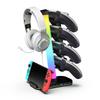3-в-1 Держатель для контроллера и гарнитуры RGB Стенд для наушников Держатель для игрового контроллера и гарнитуры для Switch Настольные игровые аксессуары