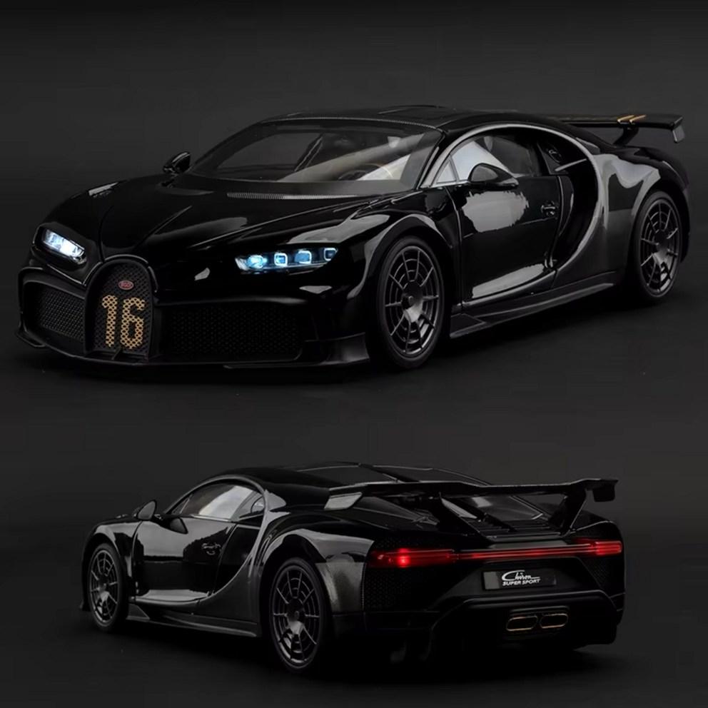 1:18 Scale Bugatti Chiron Alloy Diecast Car, Black